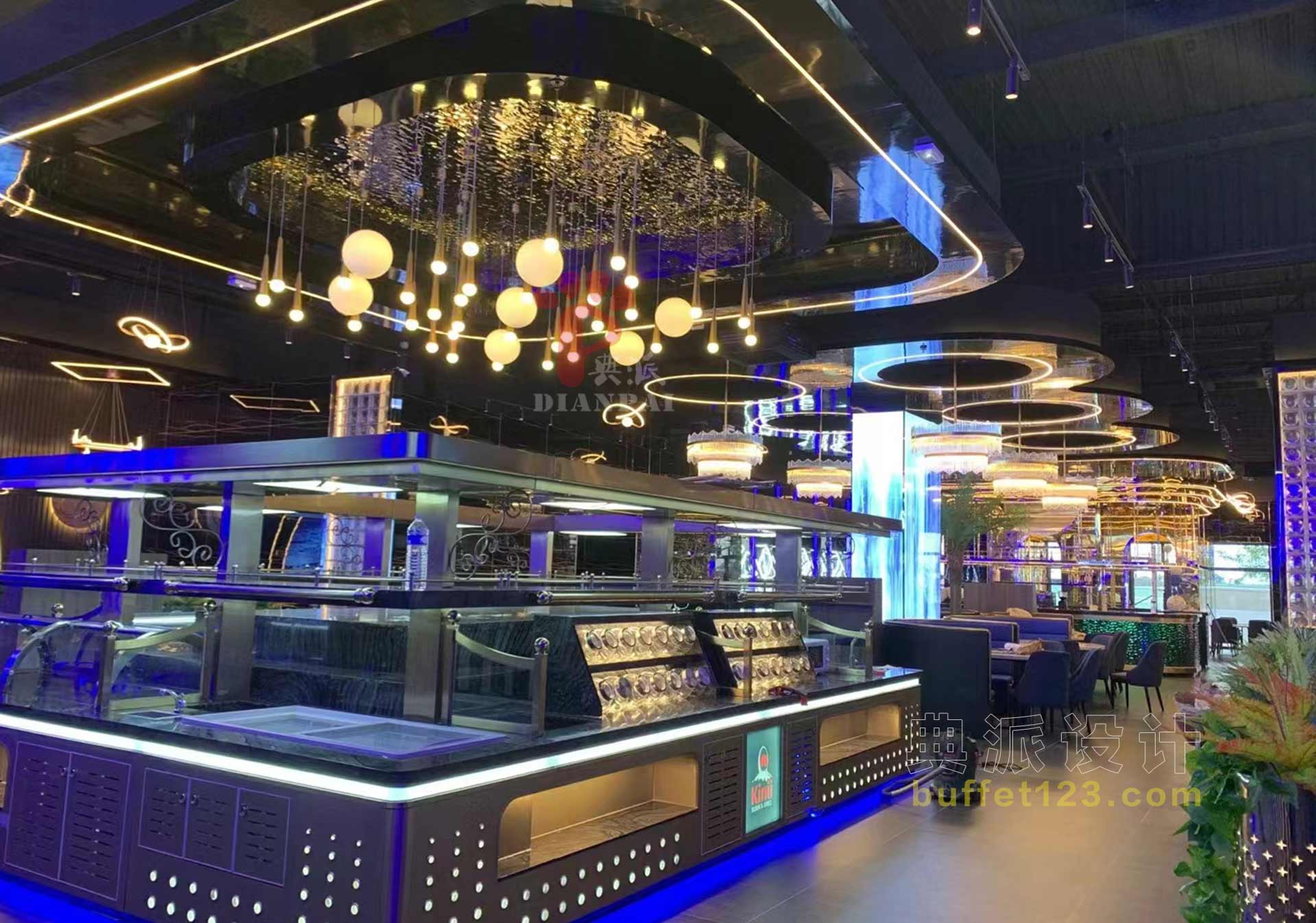 网红款自助餐厅设计效果图