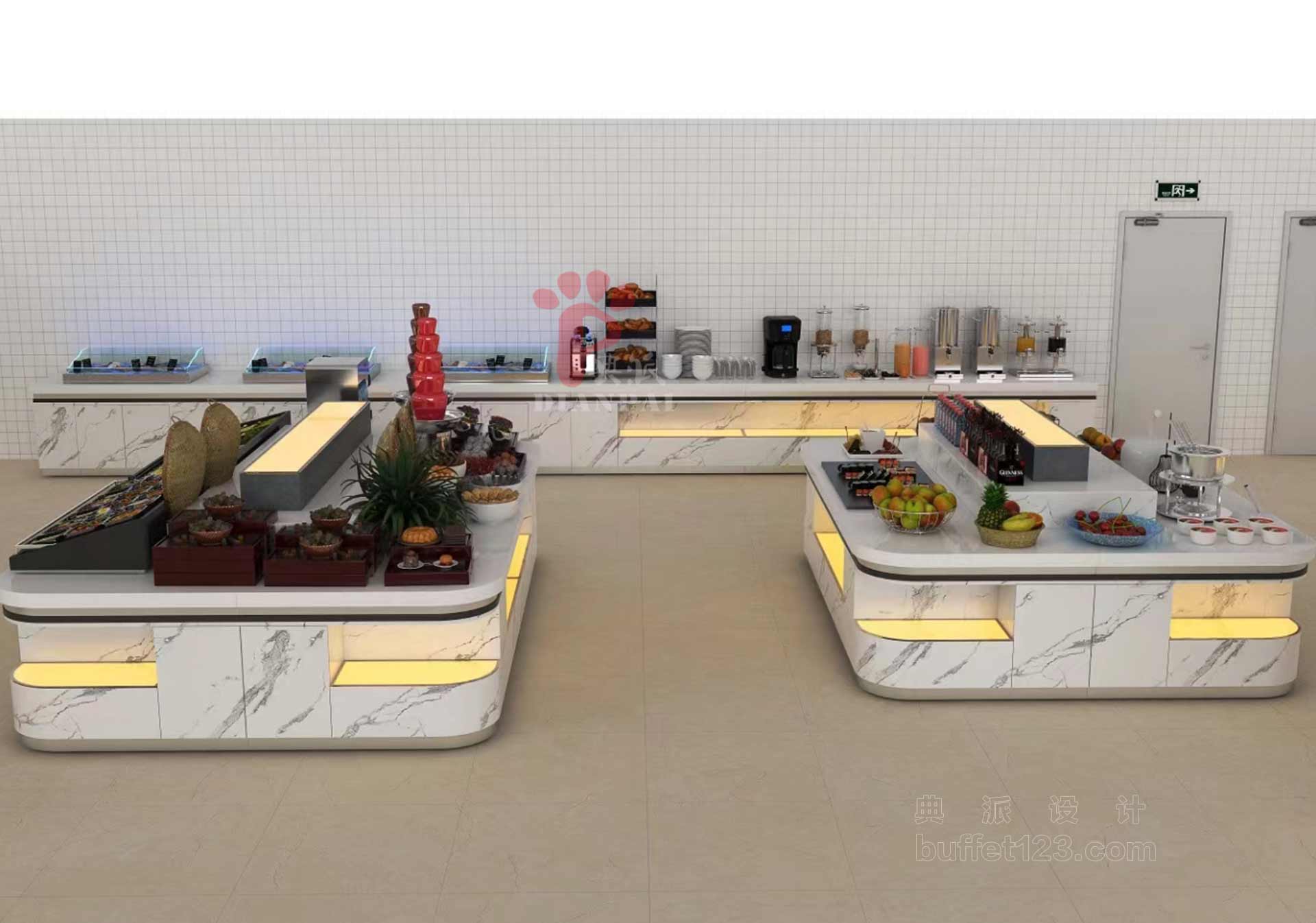 盛放水果的自助餐台02