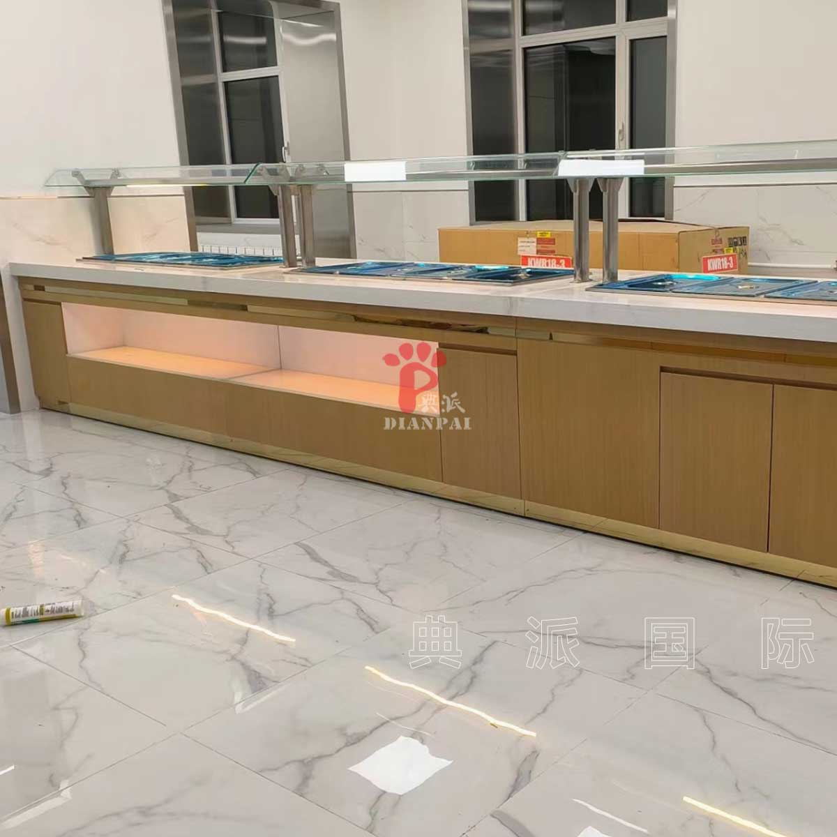 机关食堂使用的自助餐台(极简风格)