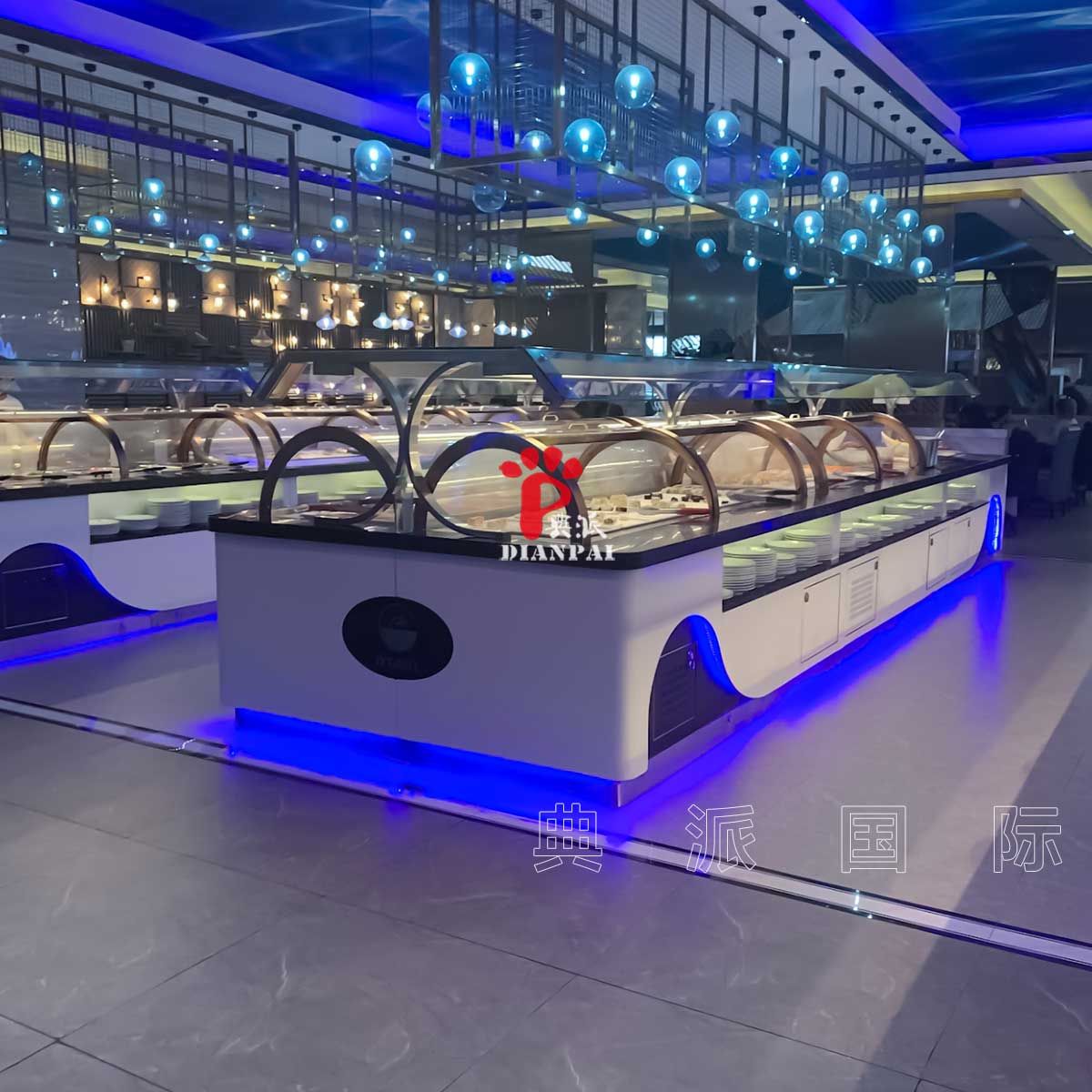自助餐台实物