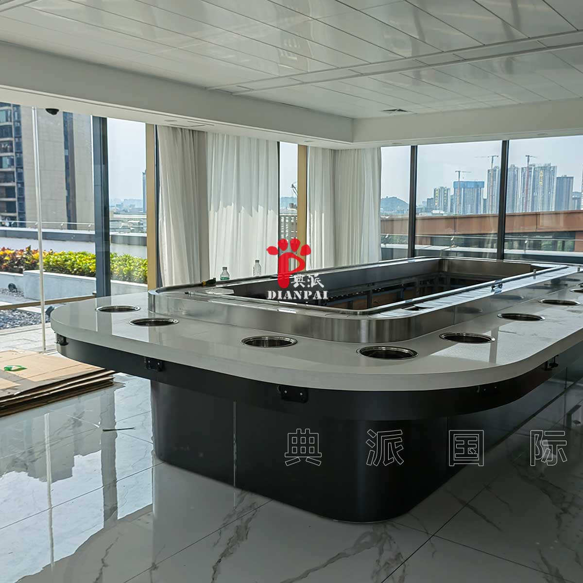 典派自助火锅桌设计定制案例HG48765
