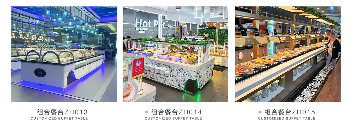 08美国连锁餐厅布菲自助餐台定制
