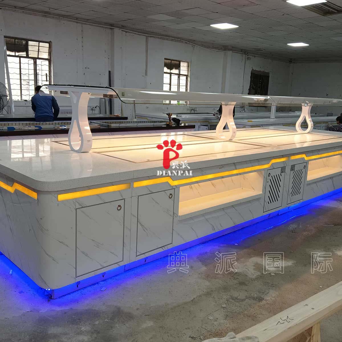 典派国际给墨西哥餐厅定制生产的自助餐台布菲台