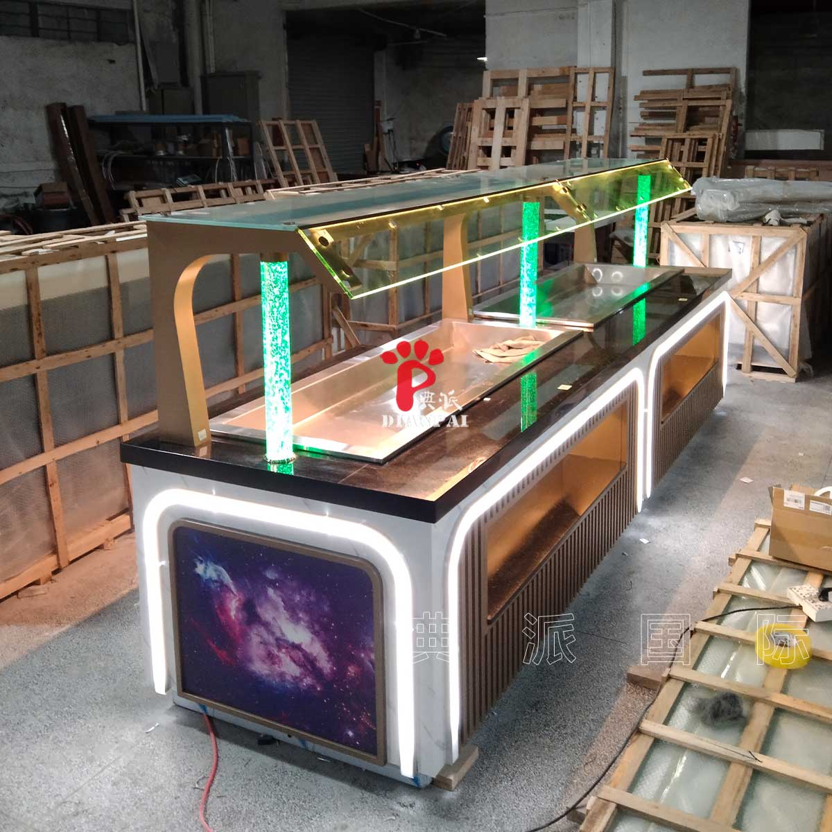 为美国火锅餐厅生产的布菲台项目