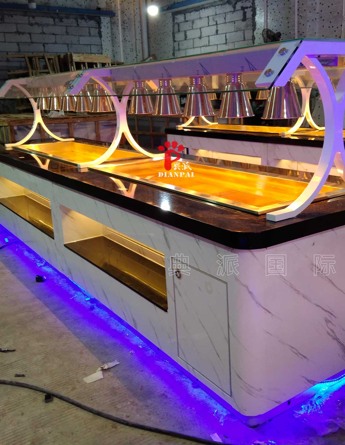 美国餐厅自助餐台