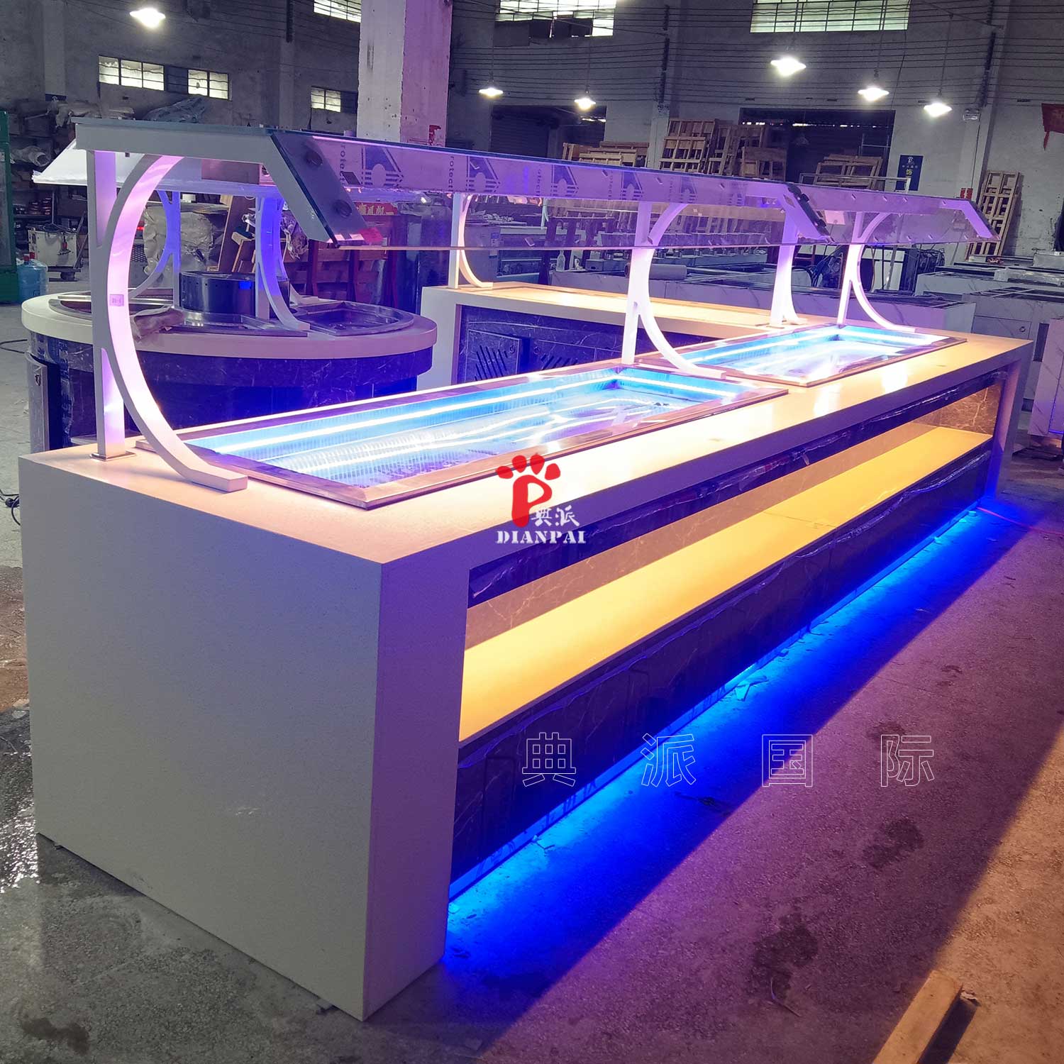 美国纽约餐厅布菲自助餐台定制项目