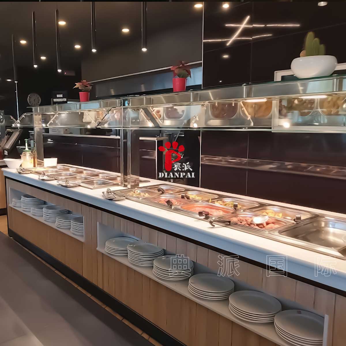 式风格自助餐台布菲台设计定制