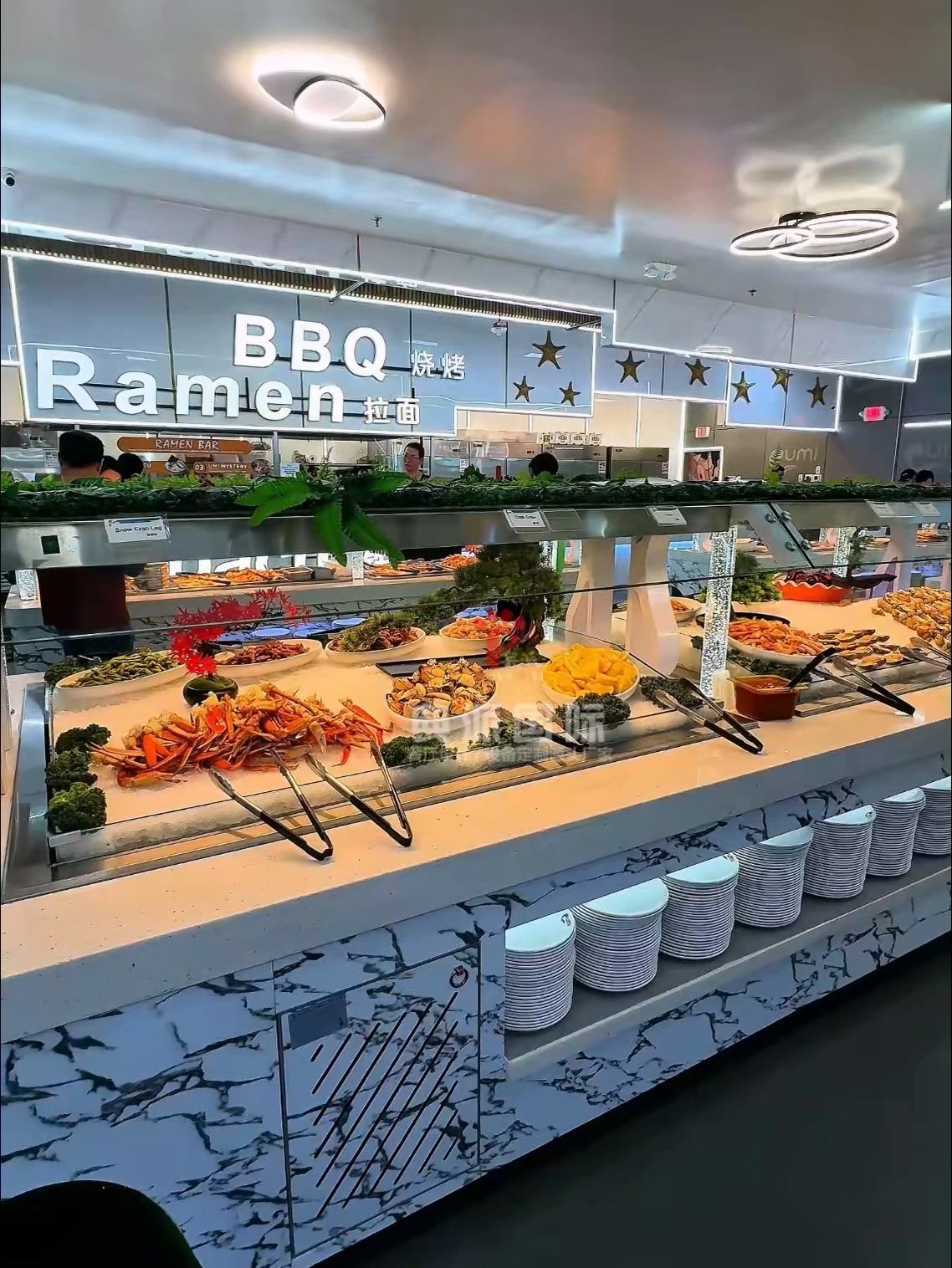 美国客户餐厅布菲自助餐台定制案例展示-典派国际
