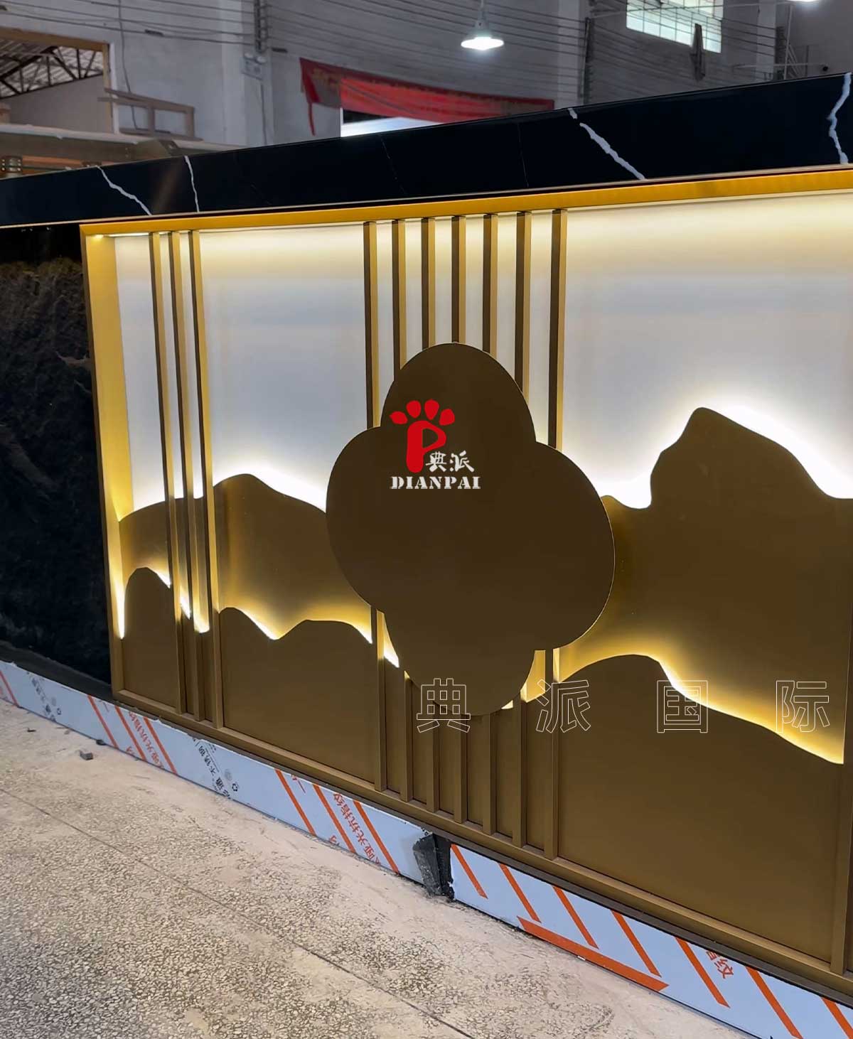 丹麦华人餐厅张总吧台定制——典派国际3号生产车间现场