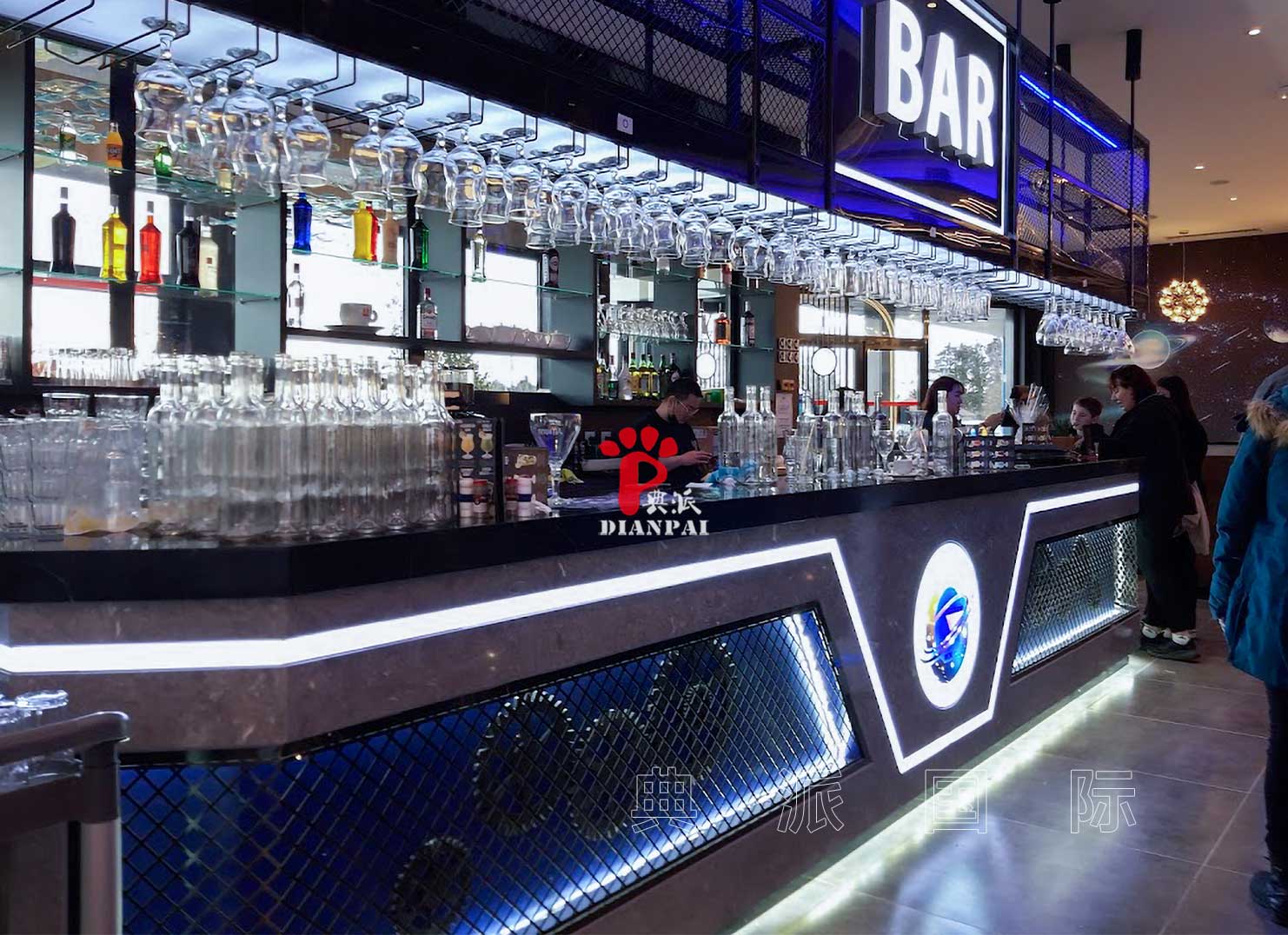 工业风餐厅吧台接待台酒吧台设计定制