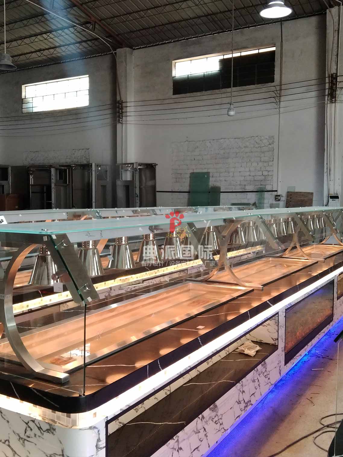 美国餐厅卢总布菲台自助餐台定制-典派国际