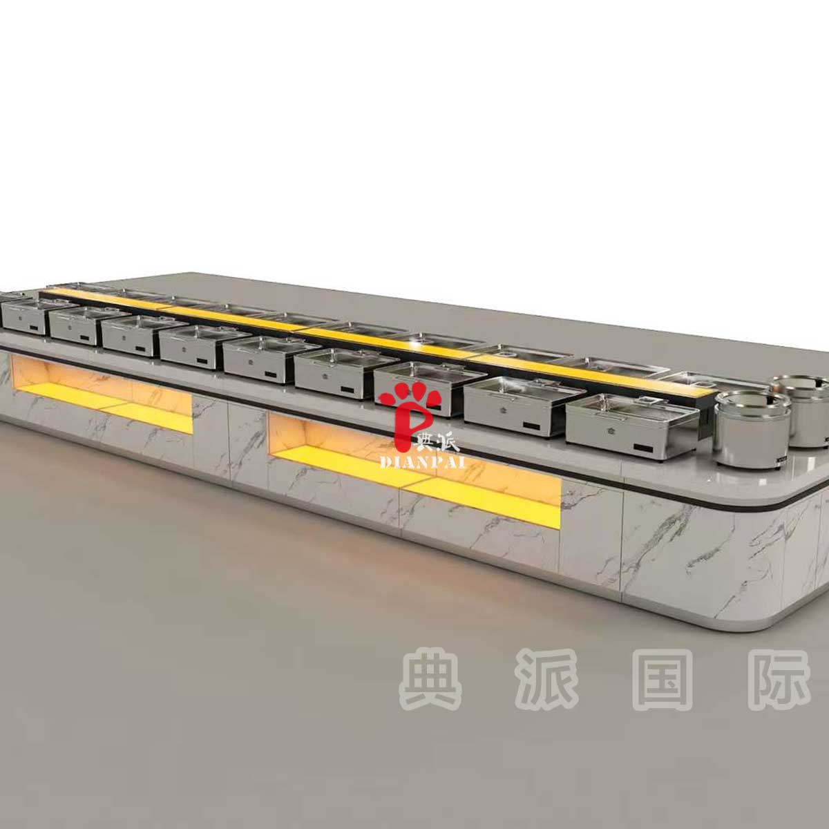 央企国企单位食堂自助餐台取餐台双侧取餐台