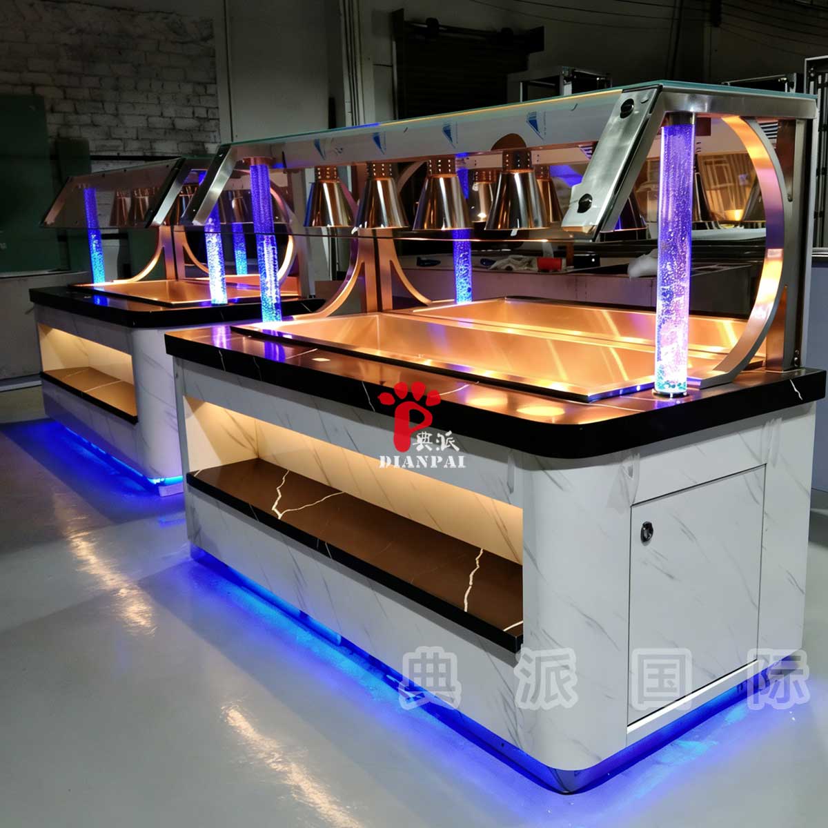 加拿大自助餐厅火锅店常见自助餐布菲台