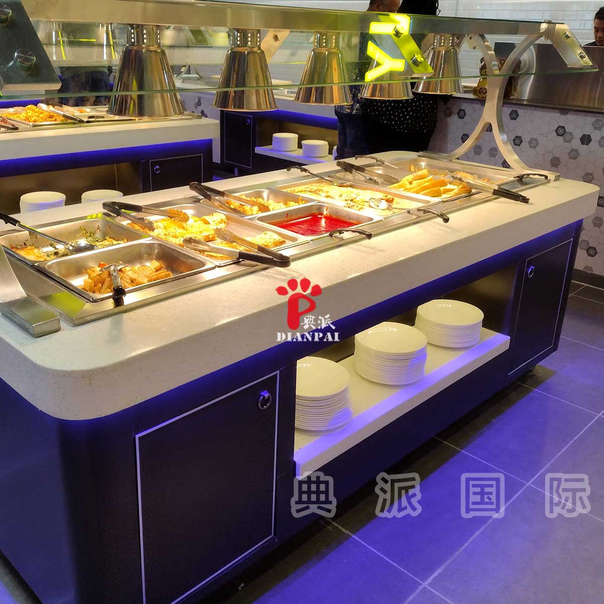 美国华人开buffet店，这种布菲台布局更受欢迎