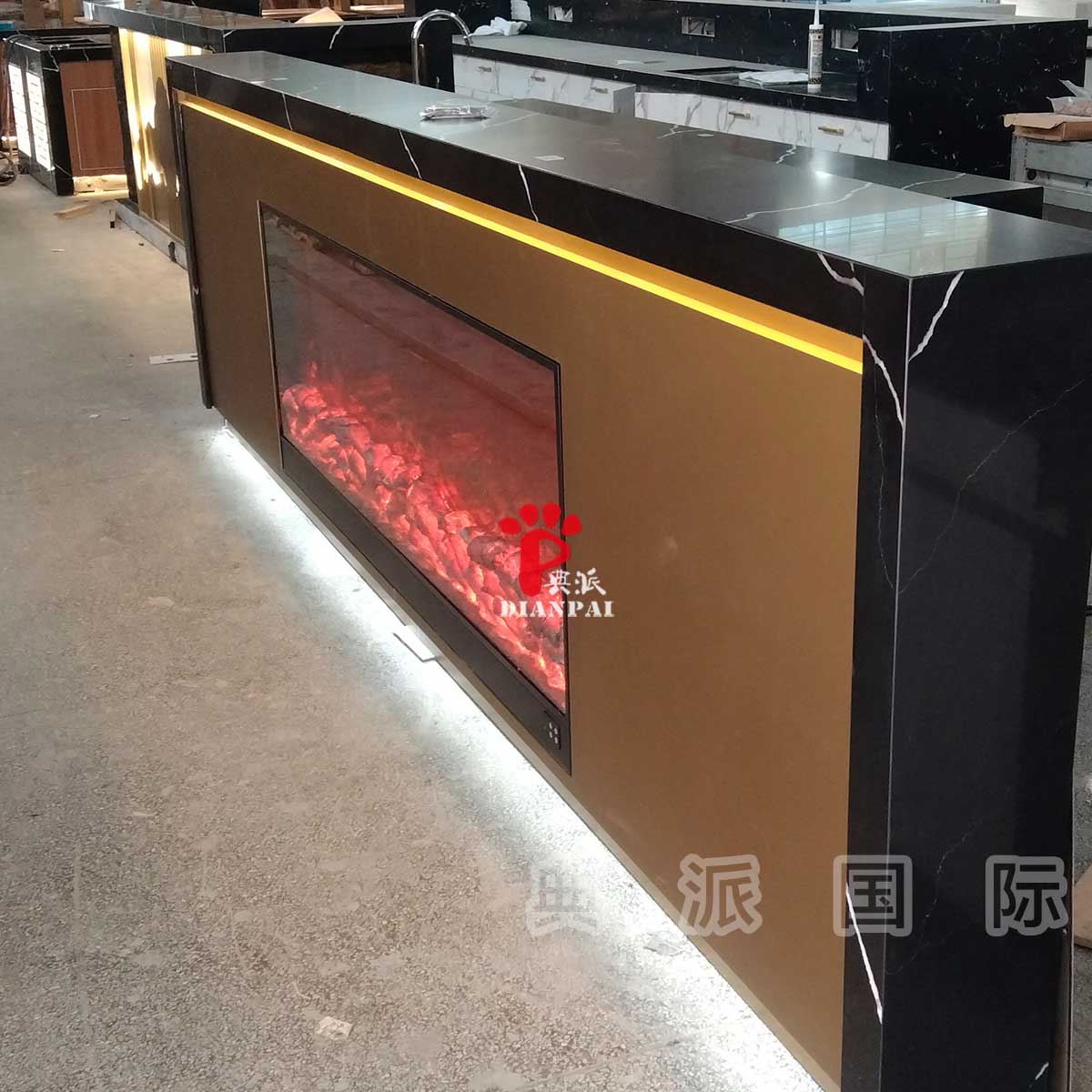 给丹麦餐厅张总设计的餐厅吧台接待台