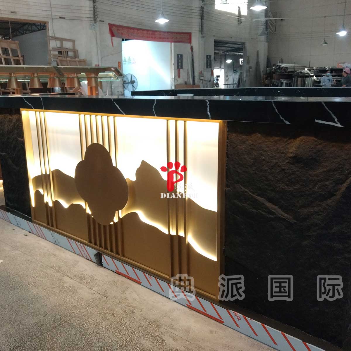 中式轻奢风餐厅吧台设计案例
